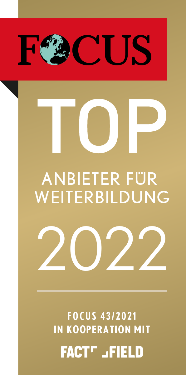 FOCUS-Siegel: Top Anbieter für Weiterbildung in 2022