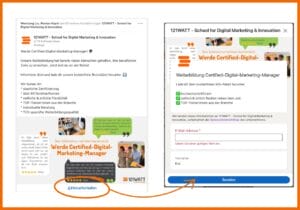 Lead Gen Ad bei LinkedIn