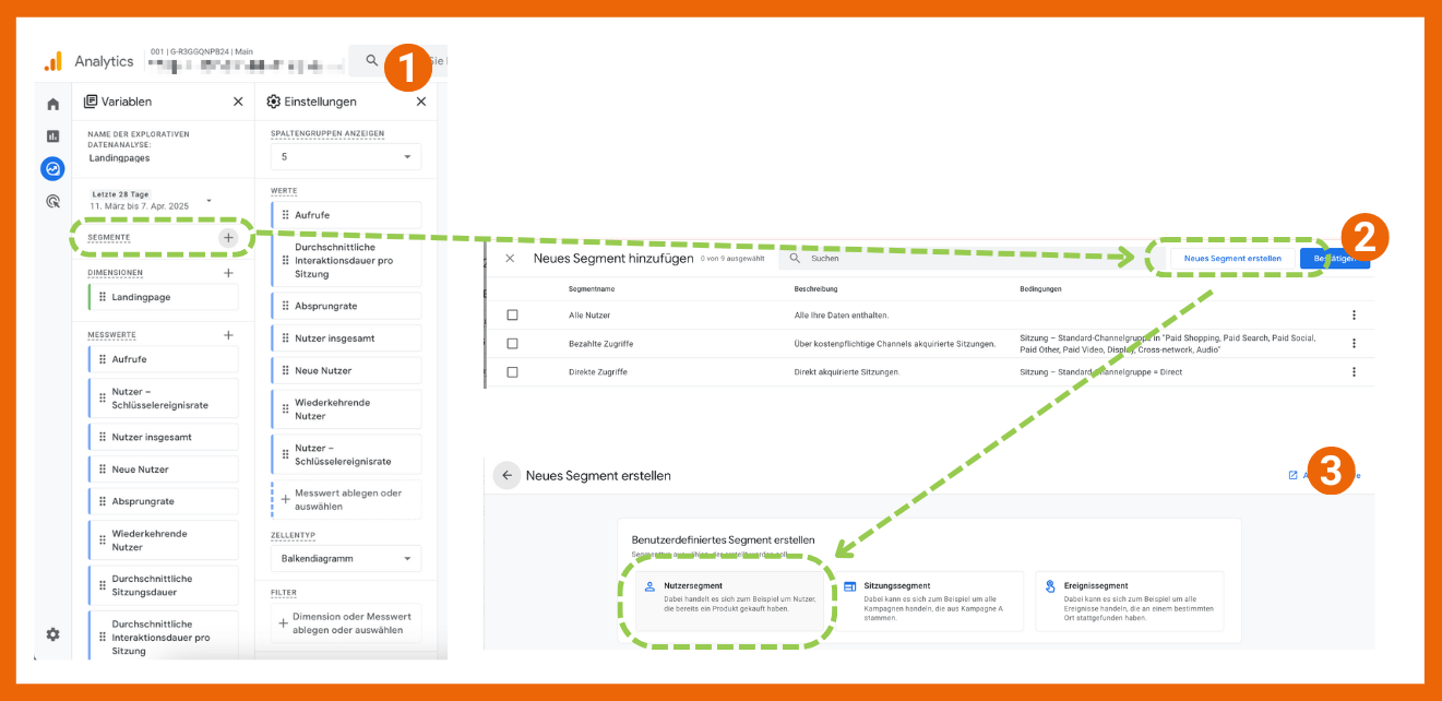 So erstellst du ein Segment in GA4