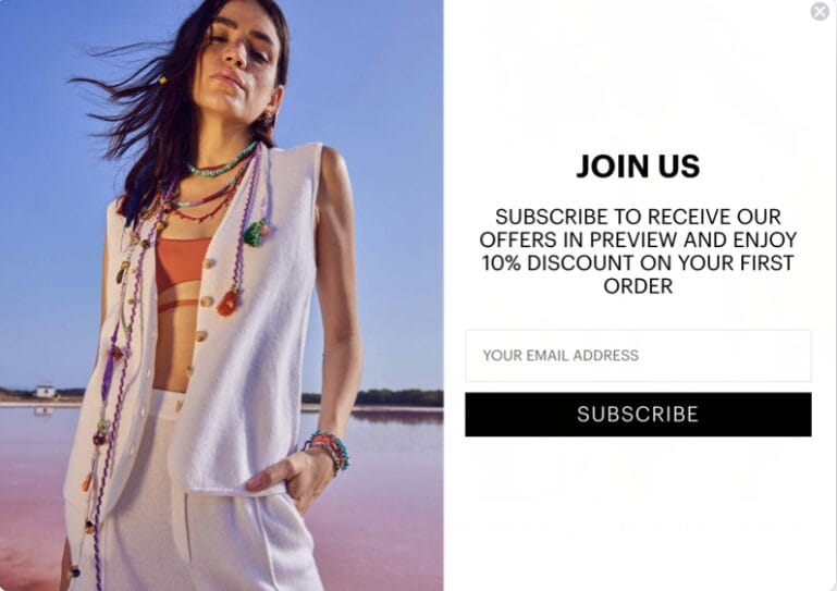 Der Screenshot zeigt das Opt-In-Formular von NotShy