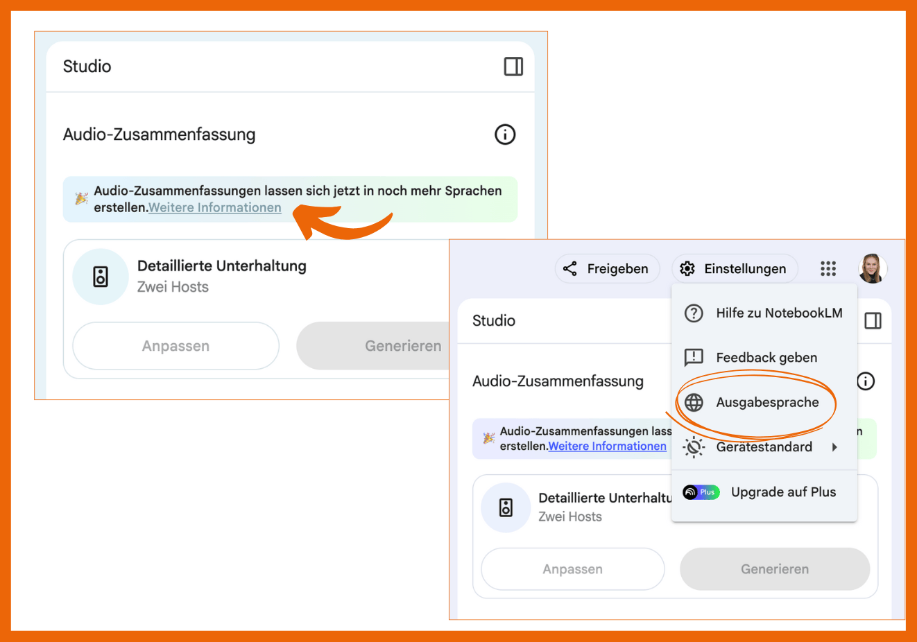 Audiozusammenfassungen in NotebookLM in 50 verschiedenen Sprachen